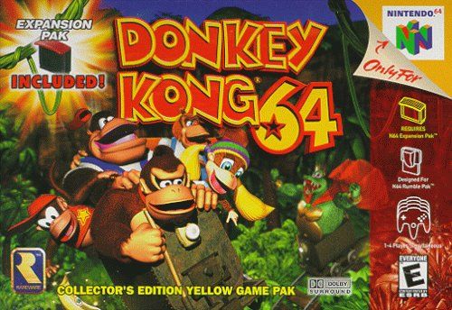 Donkey Kong 64 box art for Nintendo 64